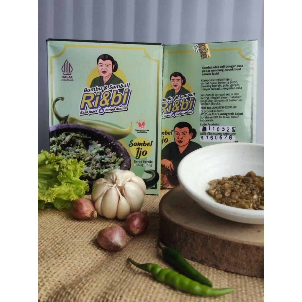 

SAMBAL IJO RI&BI 150GR/SAMBAL HIJAU INSTAN/SAMBAL IJO