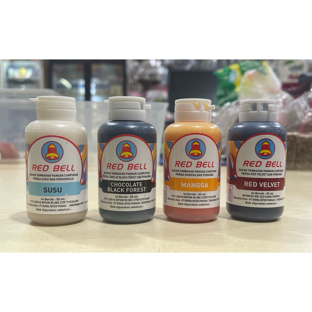 

Red Bell Pasta/Perisa /Pewarna rasa Mangga|Red Velvet |Chocolate Black Forrest|Susu| 55 ml*B ve