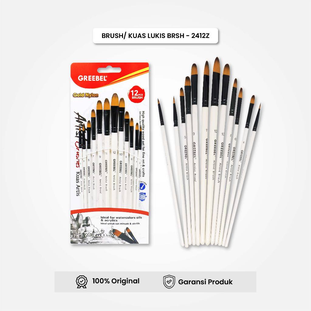 

GREEBEL Kuas Lukis / Brush Paint Set BRSH-2412Z / Kuas Melukis Timur Agung Grosir