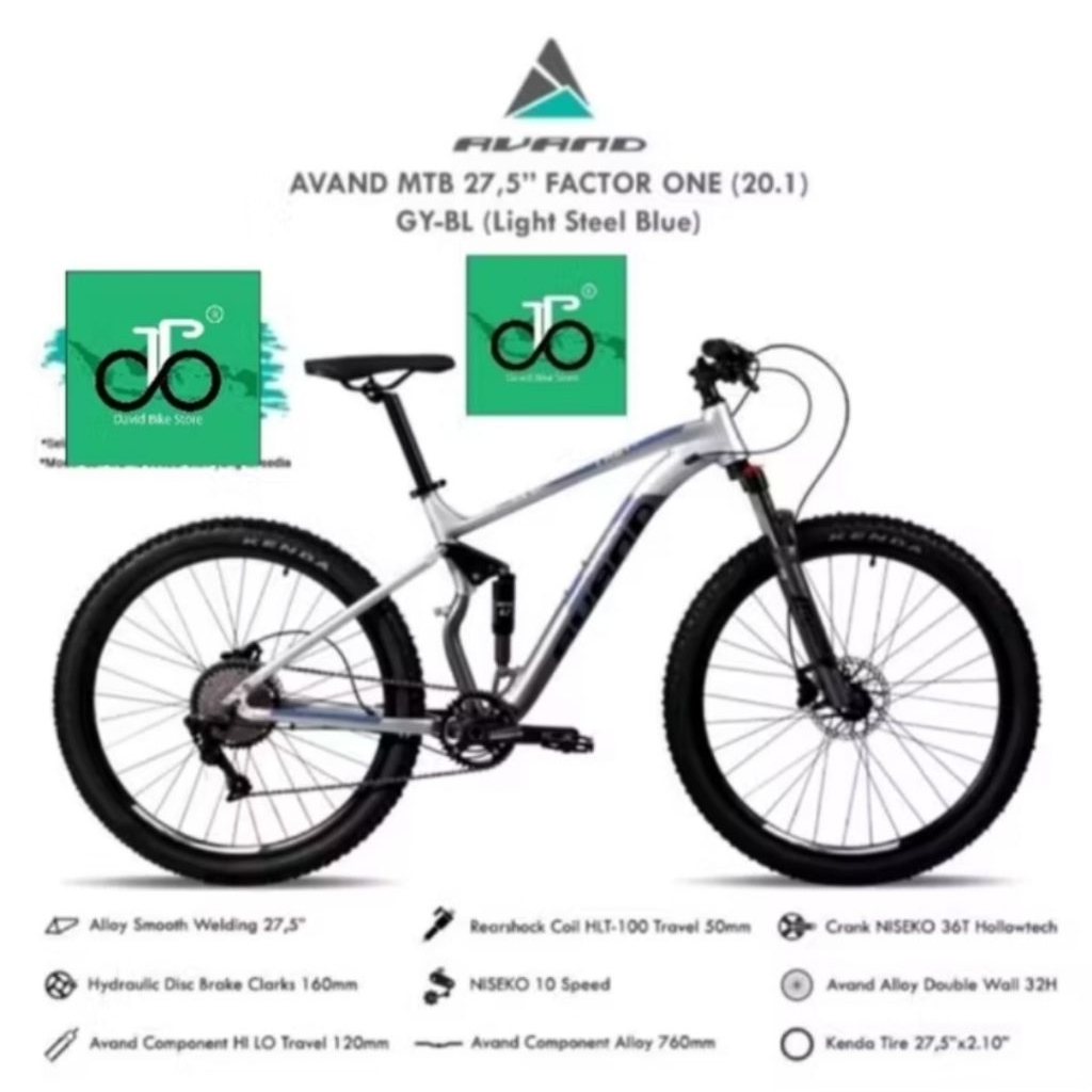 Sepeda MTB 27.5" FULL SUSPENSION Avand Factor One NEW