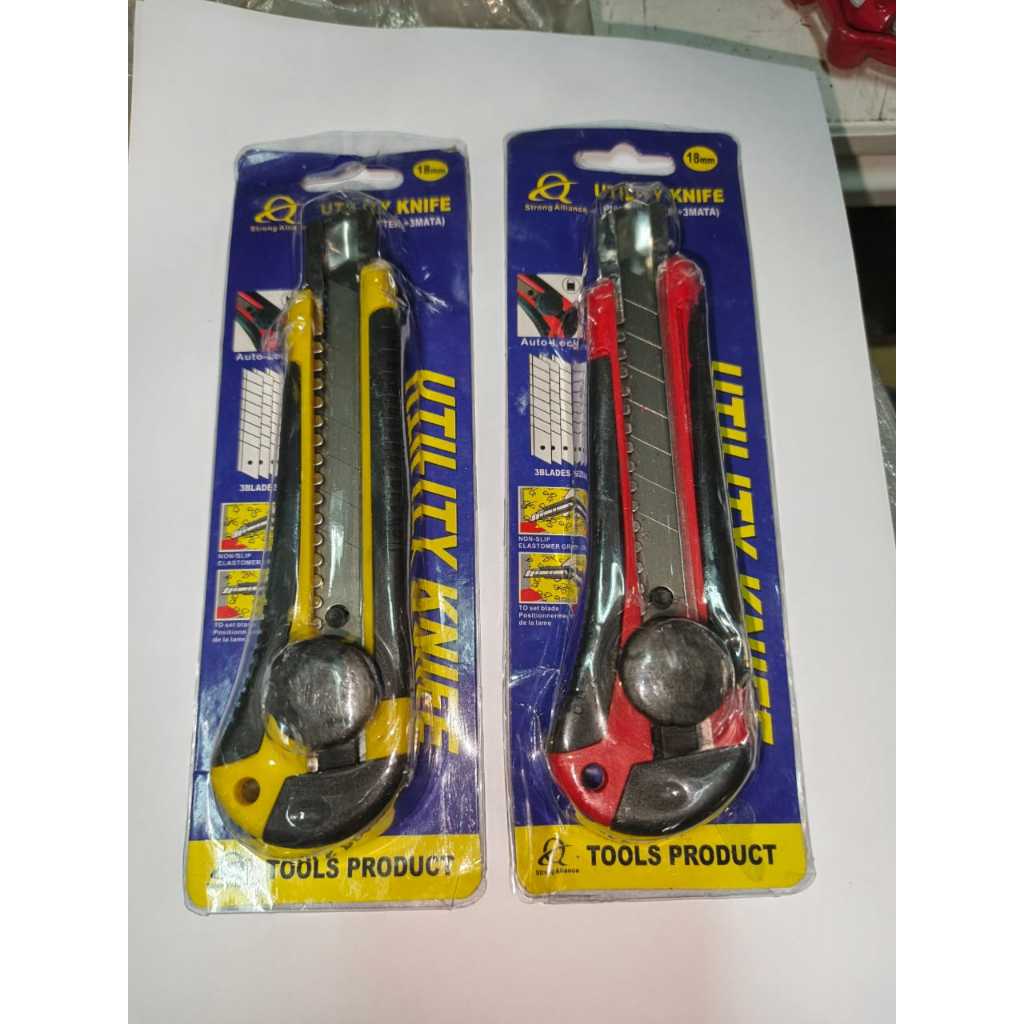 

Pisau Cutter QQ Besar Putar + Isi / Pisau Pemotong QQ Cutter Plus Refill kater