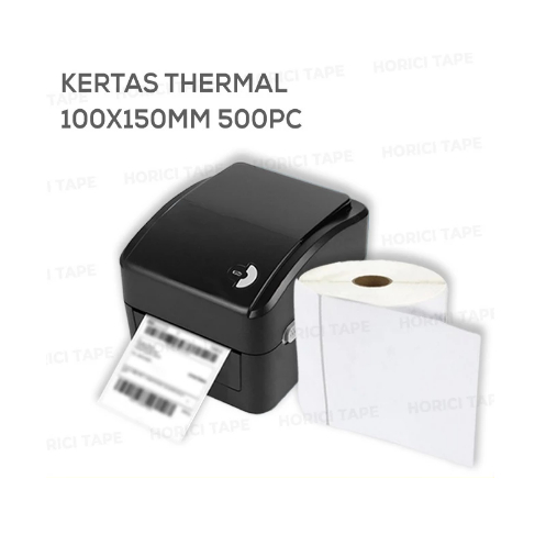 

KERTAS THERMAL 100x150mm isi 500 lembar STIKER RESI AWB A6 Kertas Printer