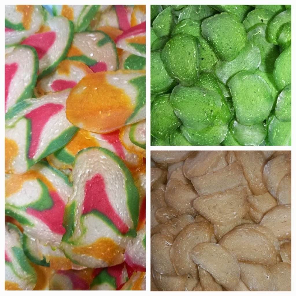 

1KG - Kerupuk Besar Ikan Kerang Kupang Hijau Warna Warni Mentah Khas Kenjeran Oleh Oleh Surabaya | Krupuk Olahan Ikan Kerang Buatan Rumah 1000 gram