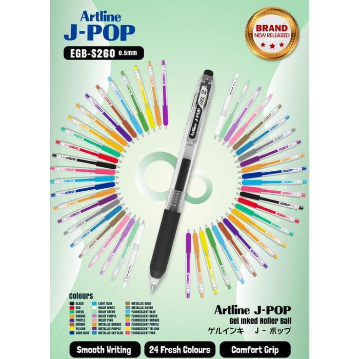 

Artline J-Pop True Gel Pen 0.5mm EGB-S260 e [Per 1 Pen]