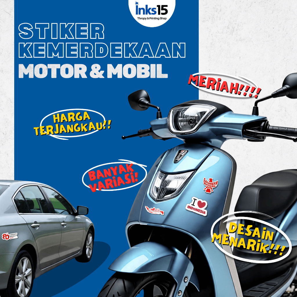 

Stiker Motor Mobil Vinyl Tema 17 Agustus | Cocok untuk HUT RI & Koleksi