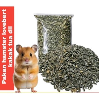 TERMURAH Kuaci Sangrai Hitam Grade A+ 1kg Biji Bunga Matahari Sunflower Seed Pakan Hamster Burung Be