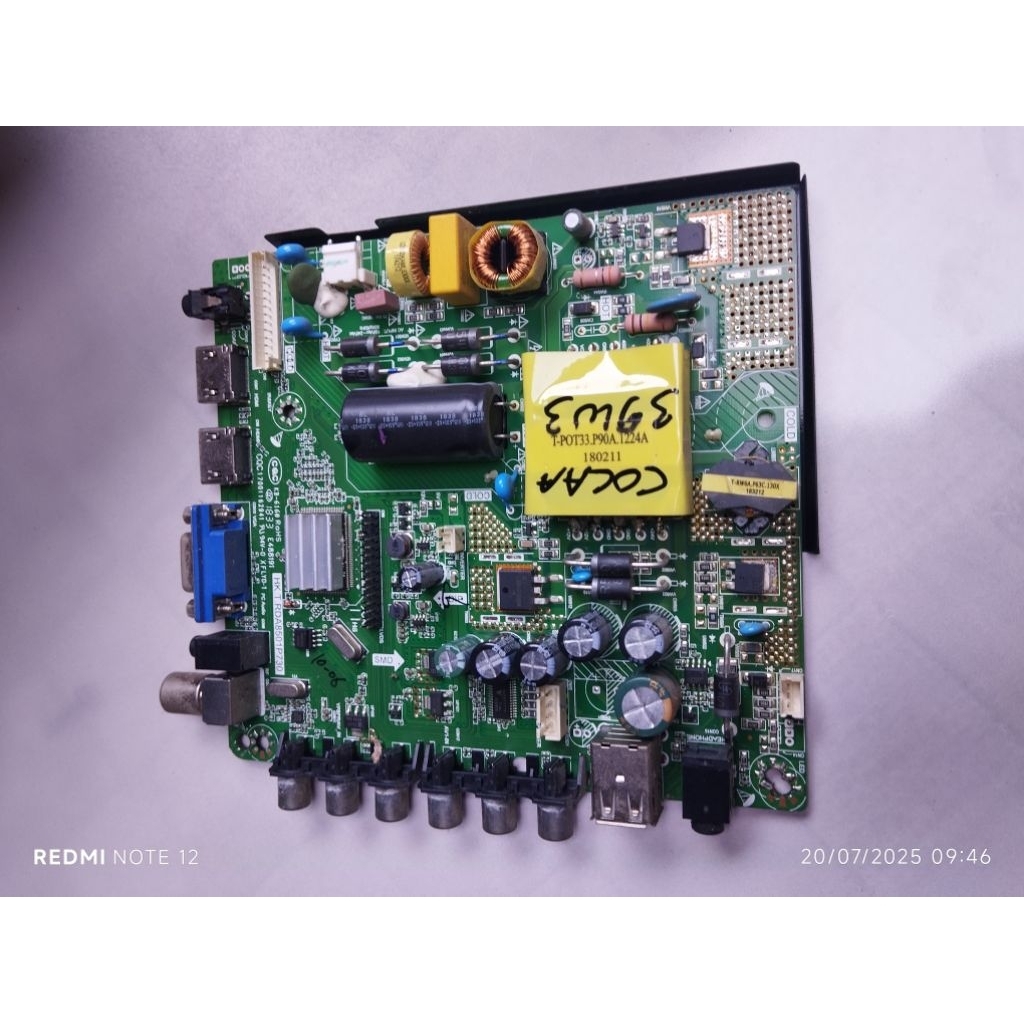 MB mainboard mesin tv led Coocaa 39W3