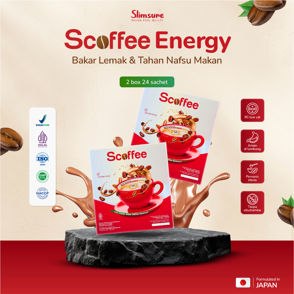 

Slimsure - S Coffee Energy | Kopi Diet Minuman Penurun Berat Badan dan Nafsu Makan - 2 Box@12 Sc