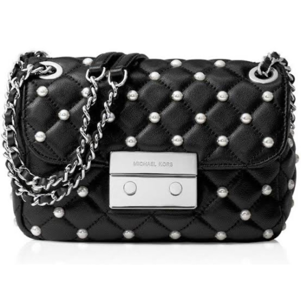 MK Small Sloan Faux-Pearl Chain Shoulder Bag