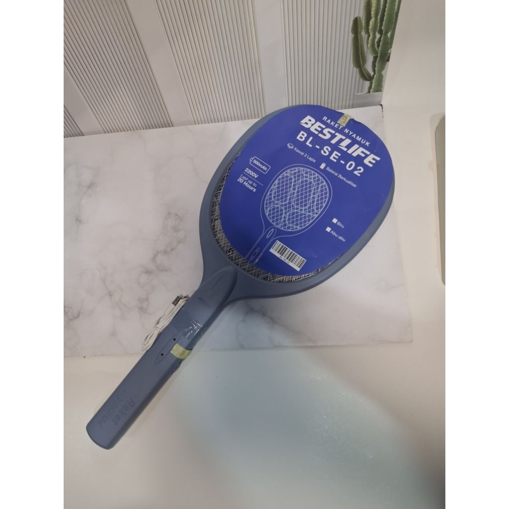 Raket Nyamuk Listrik BestLife – Anti Nyamuk 3 Lapis Jaring, Baterai Tahan Lama