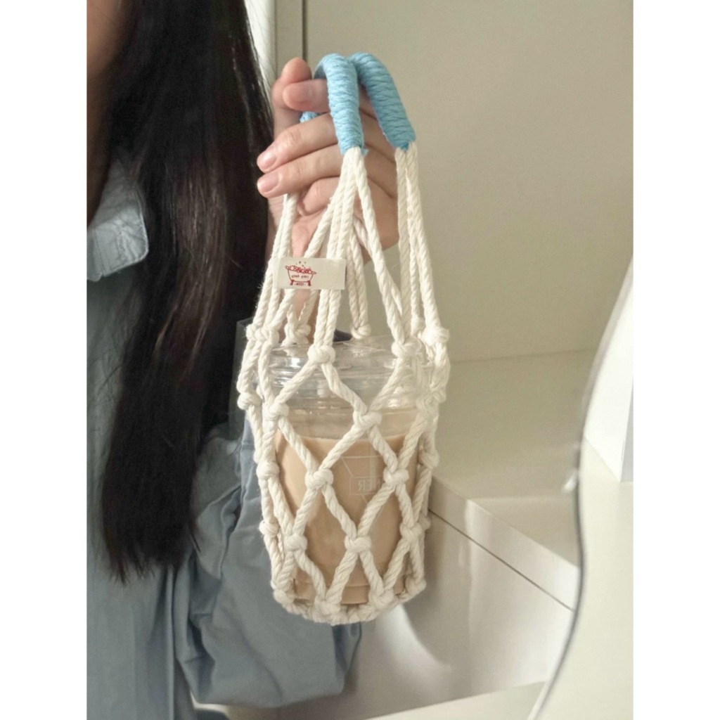 ELSA Tumbler Cup Bottle Holder Macrame Sarung Botol Tebal Tempat Minum Custom QY08