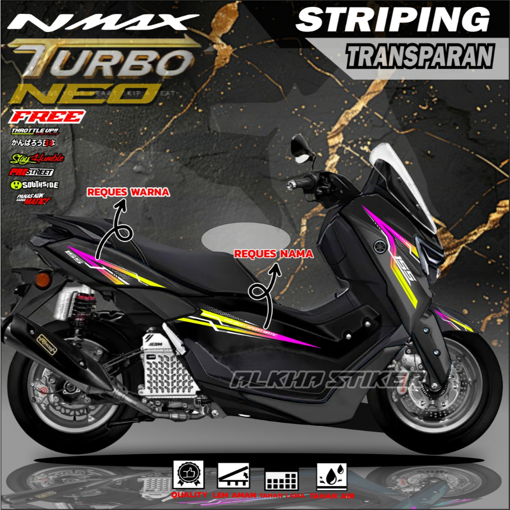 Desyallshop Striping Nmax Neo Turbo Stiker Transparan Nmax Fariasi Stiker Motor Bisa Reques Warna