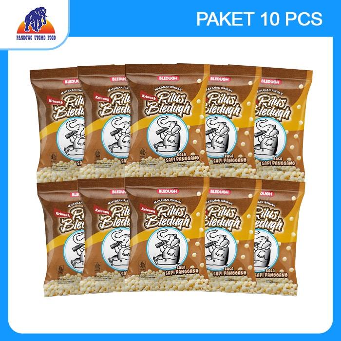 

Paket 10pcs Pilus Bledugh Rasa Sapi Panggang -camilan favorit di mana aja