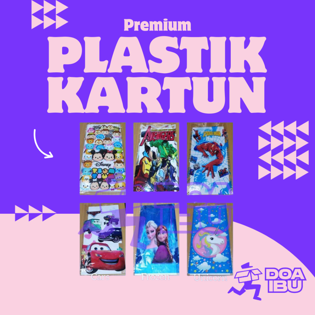 

[LF] plastik ulang tahun karakter | bungkus bingkisan | bungkus parcel | tas souvenir goodie bag (isi 10bj)
