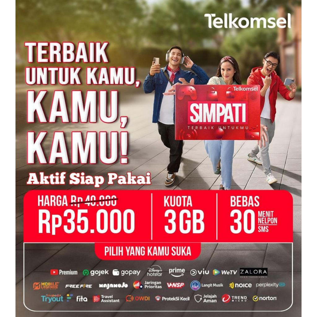 Perdana Telkomsel Kuota 3gb Nasional