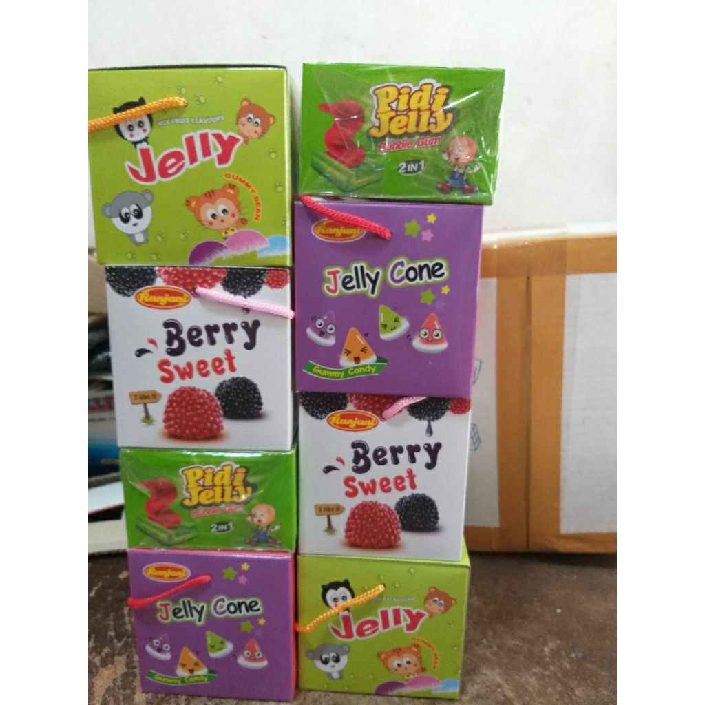 

Ranjani box 5gr x 30 pcs/ berrysweet / jellycone /jelly bean /pidi jelly