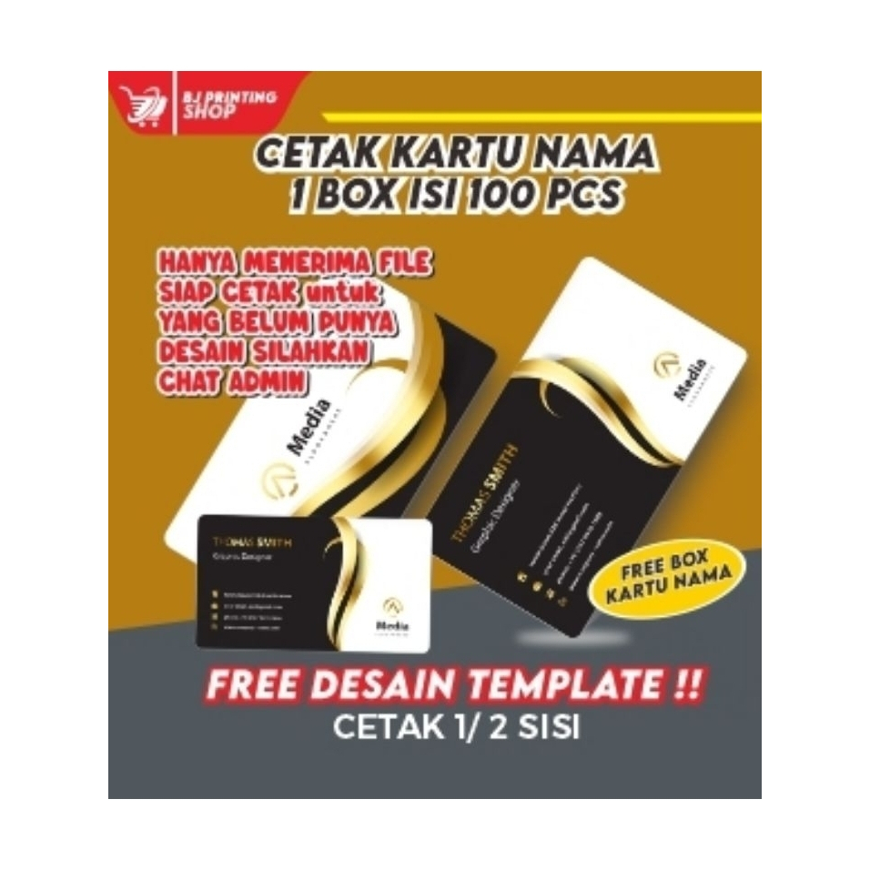 

Kartu Nama 1 Box Isi 100 Pcs sudah Free Box