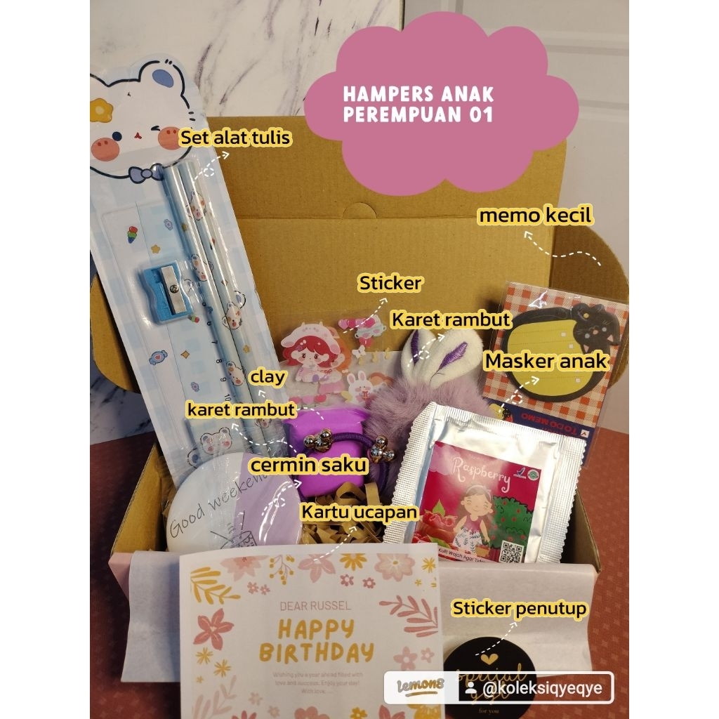 

Hampers anak perempuan kado ulang tahun murah giftbox anak kado ultah paket kado