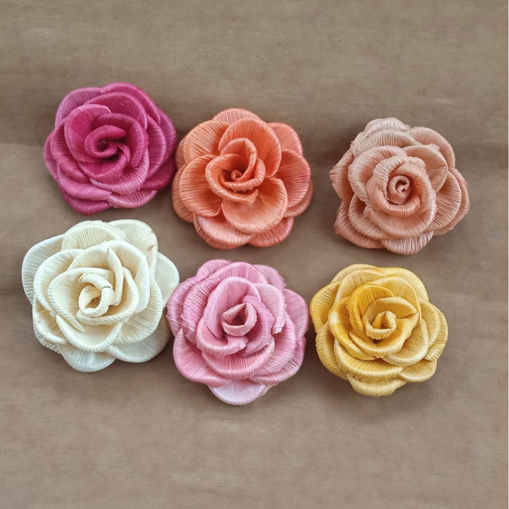 bunga klobot jagung mawar model, bunga klobot jagung