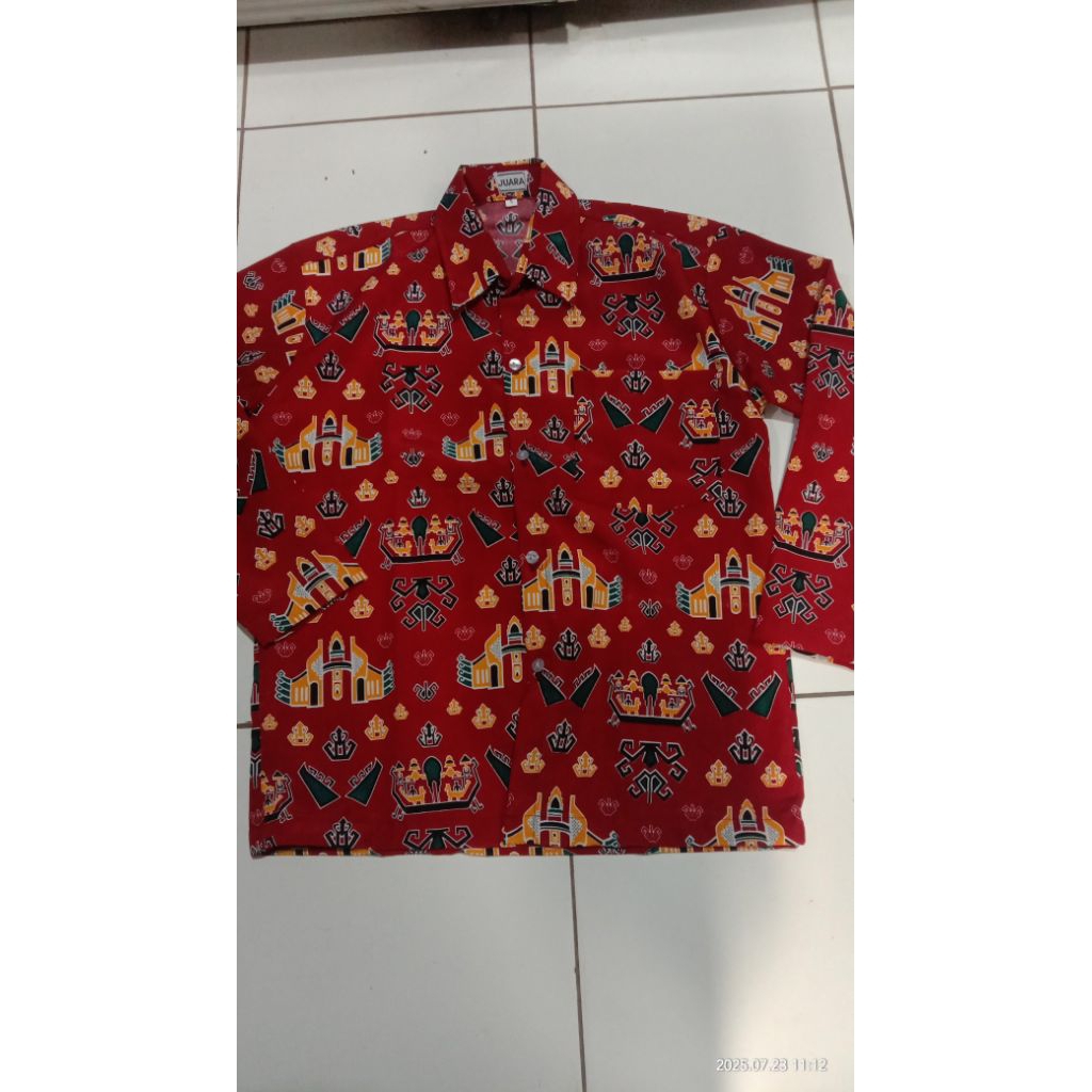 baju batik SD lengan panjang wanita pesawaran lampung ANAK SD SE PESAWARAN