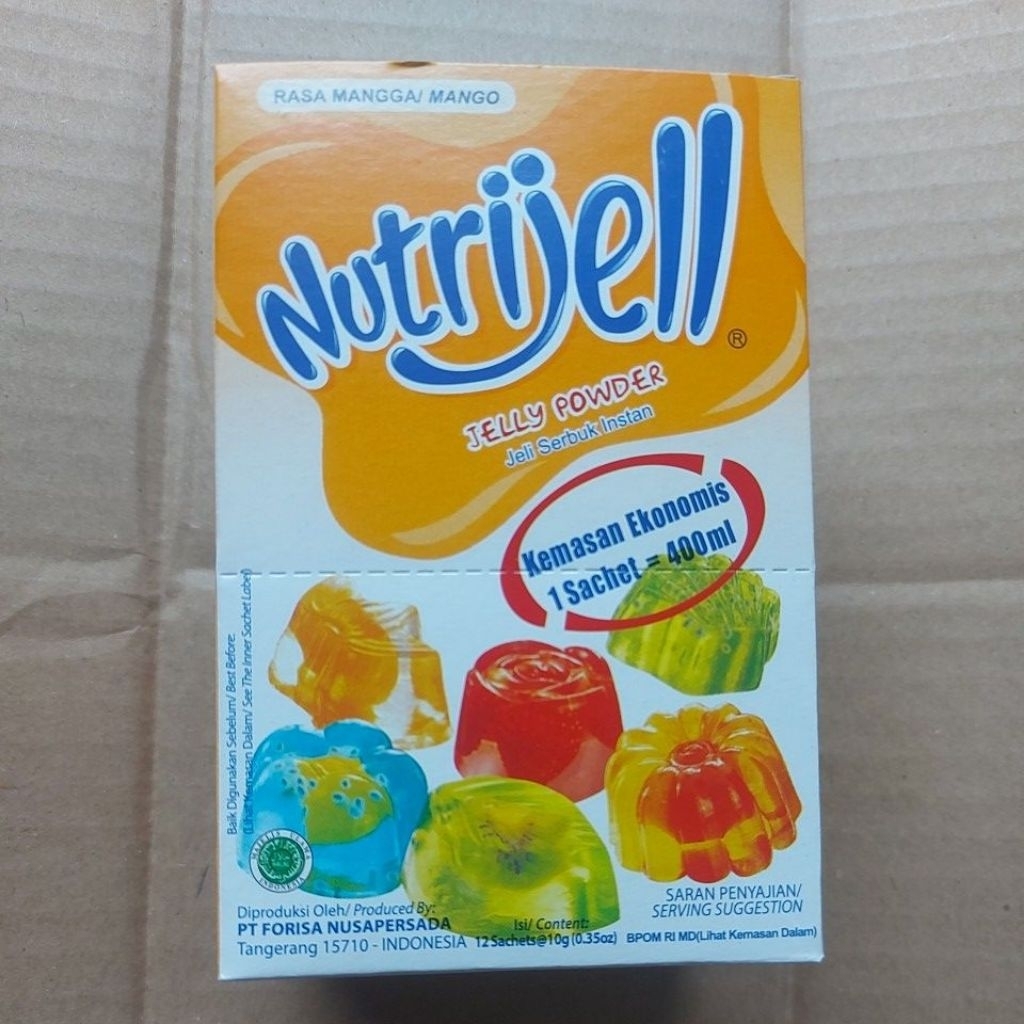 

Nutrijell / Jelly Powder / Rasa mangga 1 box isi 12 sachets