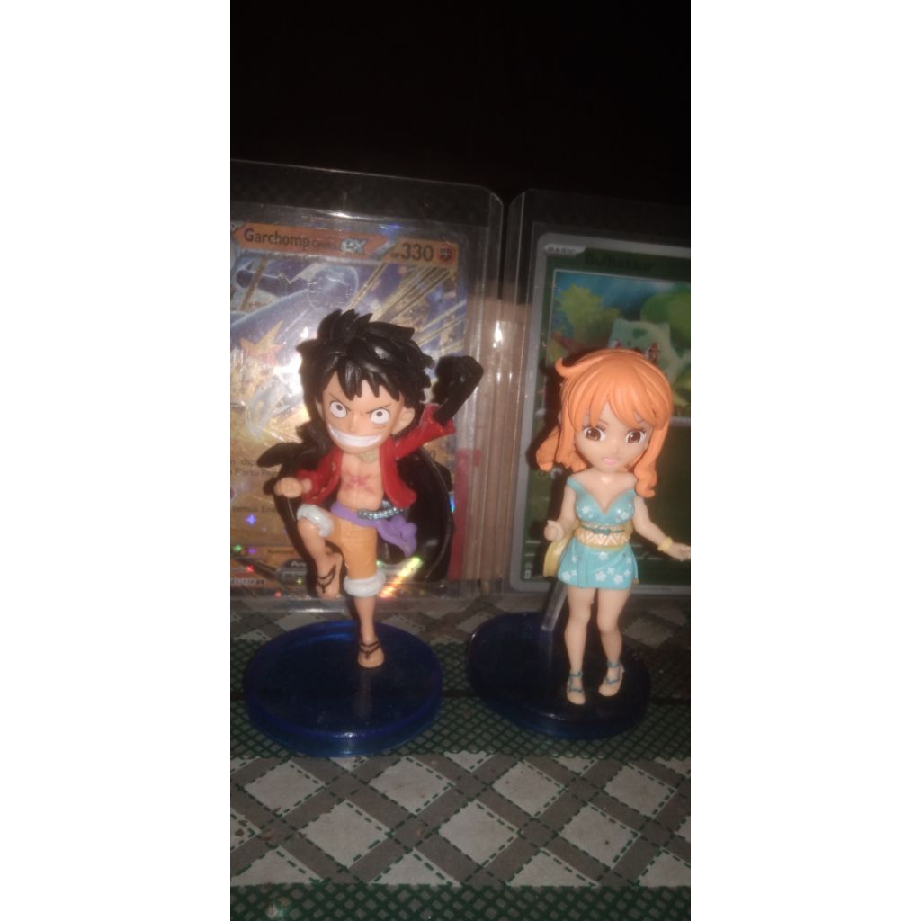 minifigure one piece luffy, nami wano