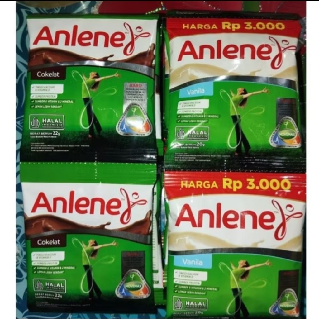 

Susu Anlene Bubuk sachet isi 1 renceng 10pcs , expired sampai 2026