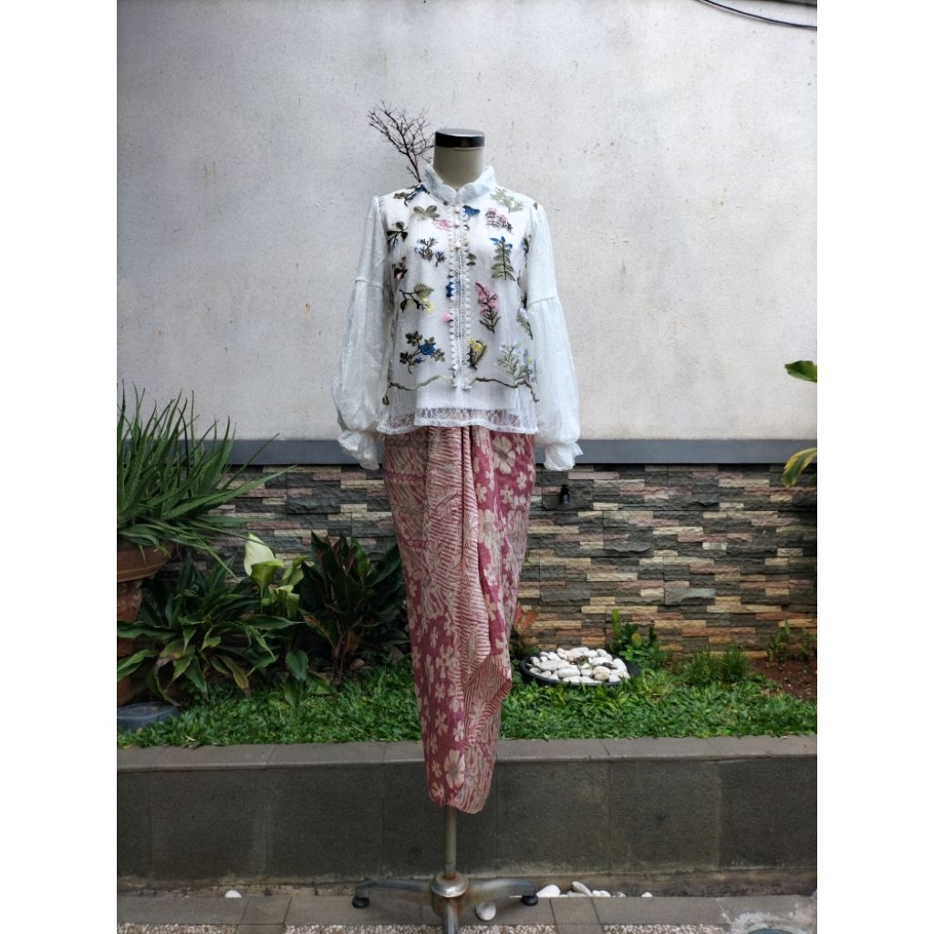 Blus chantili bordir , blus burkat ,blus crop