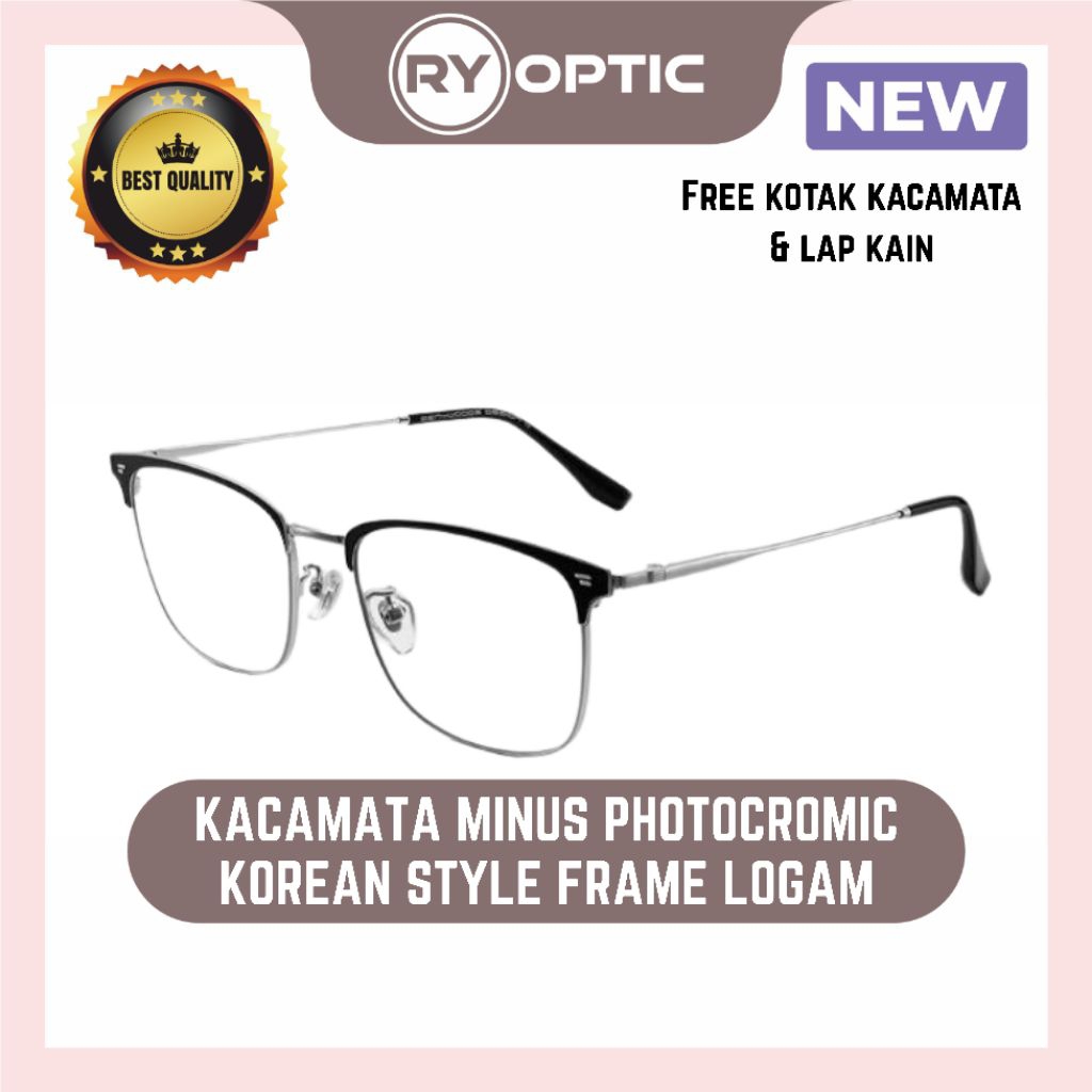 [NEW] KACAMATA MINUS PHOTOCROMIC PRIA WANITA KOREAN STYLE