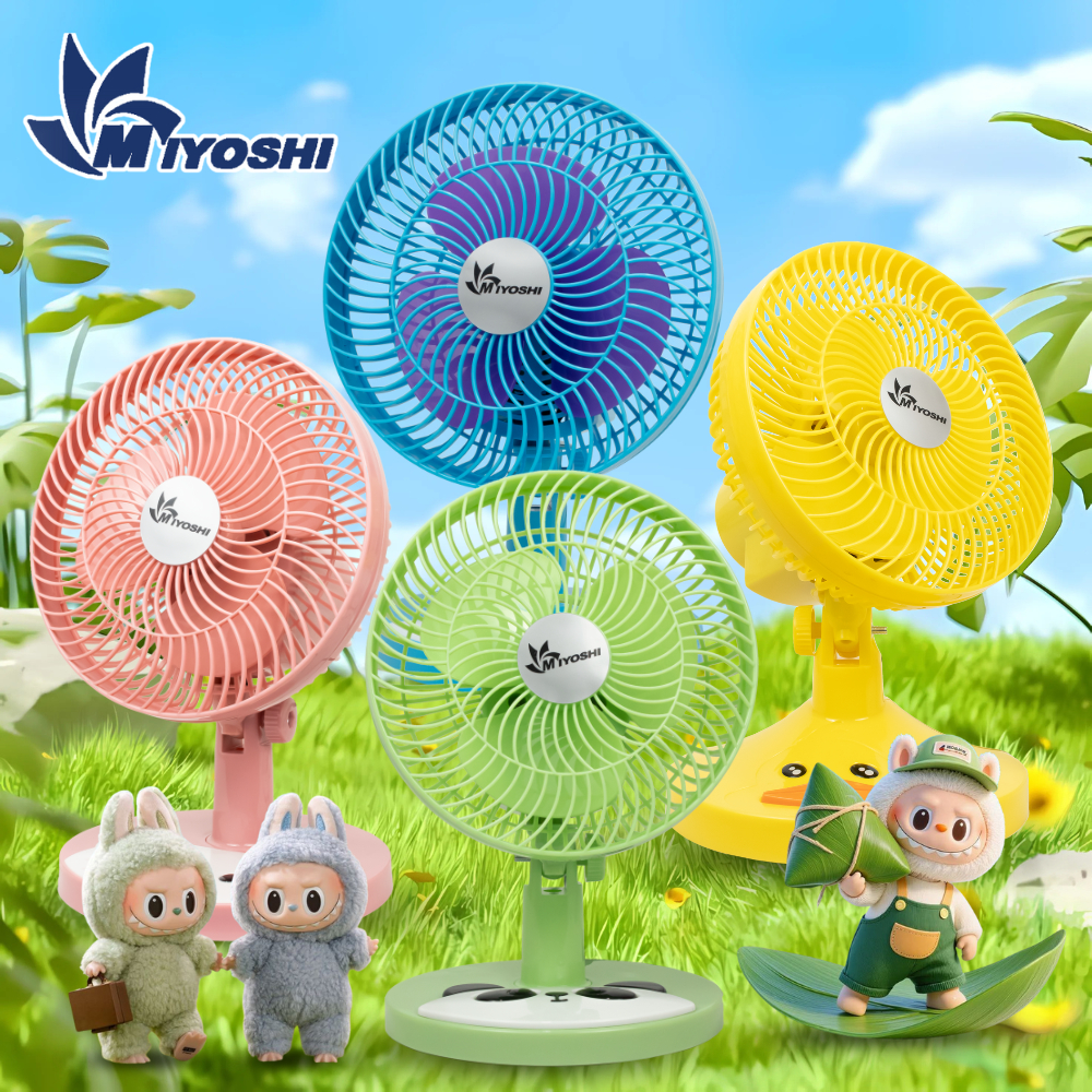 Miyoshi-Kipas Angin Karakter Ayam/Bebek/Hello Kitty/Doraemon/Panda/Kipas Meja Lucu/Kipas Angin