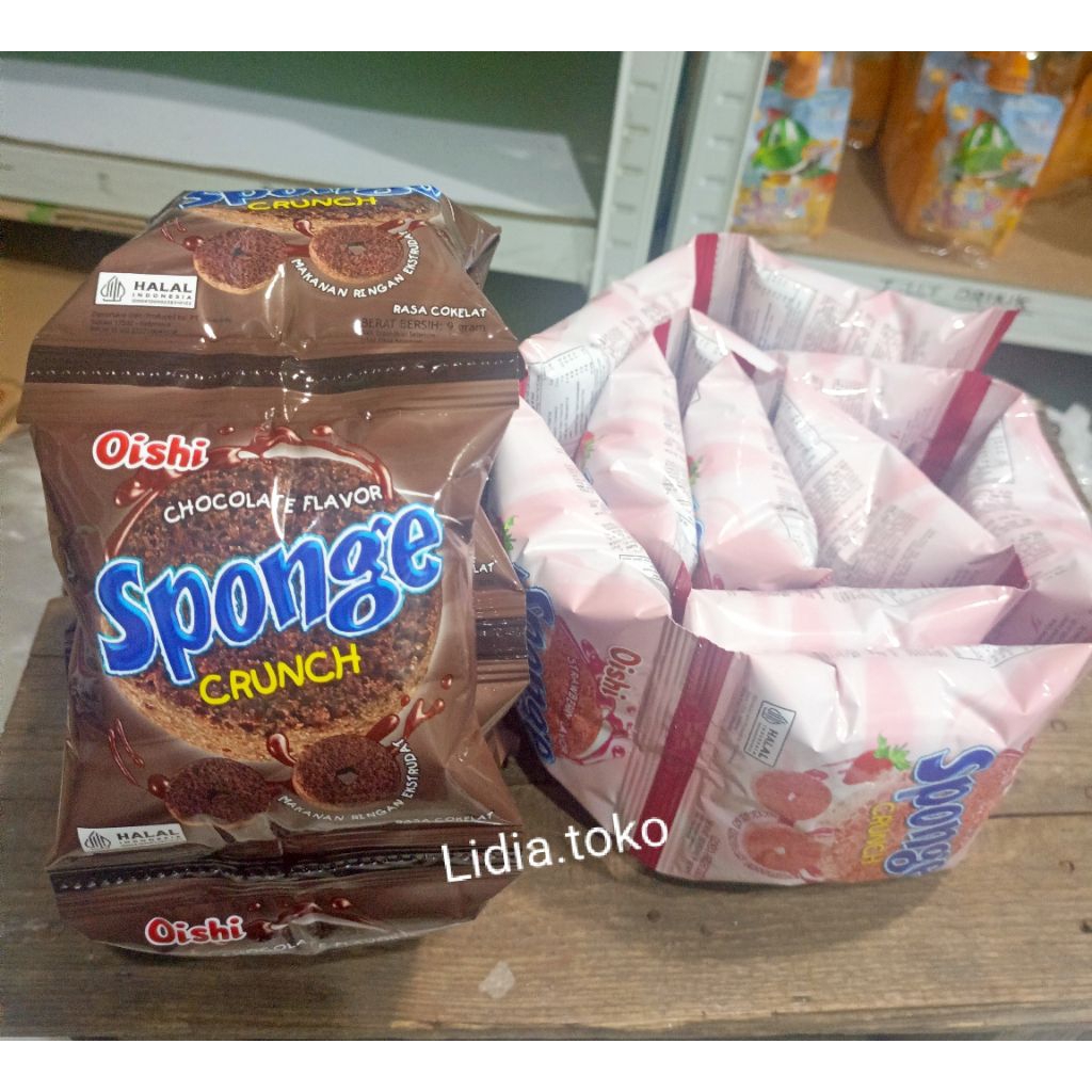 

Oishi Sponge crunch renceng isi 10*9gr