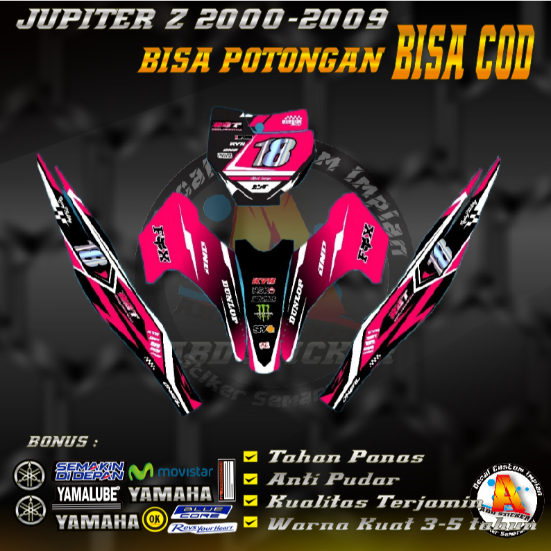 Striping Sticker RBT jupiter z BURHAN modif Supermoto YN CRF KLX KX KTM RBT NEW