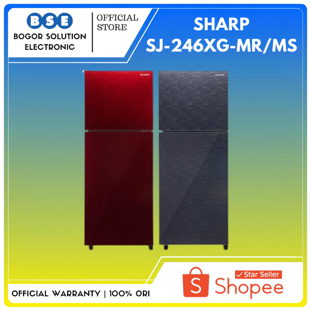 KULKAS SHARP 2 PINTU | SJ-246XG | SJ246XG | SJ246 | SJ-246XG-MR/MS