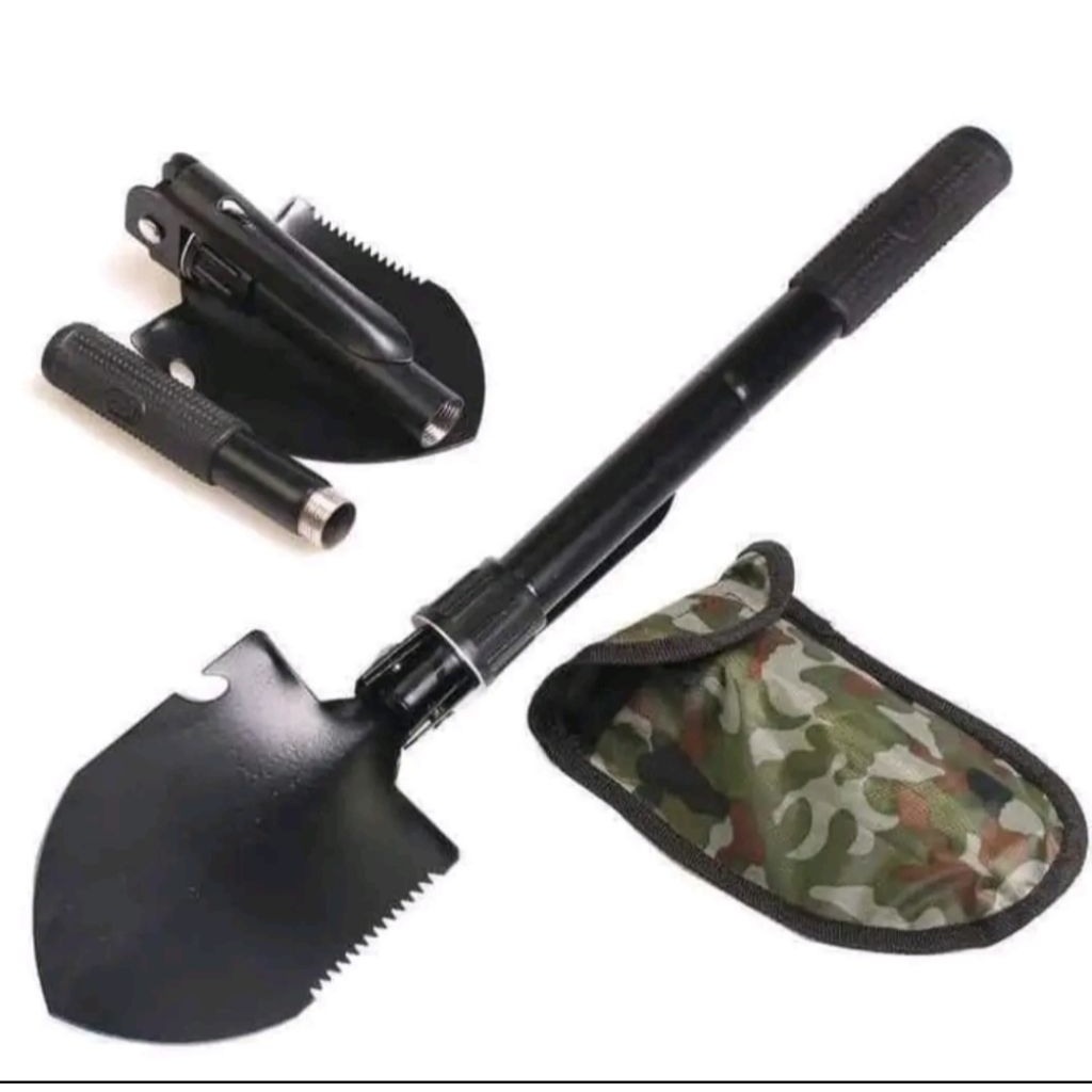 SKOP CANGKUL LIPAT BAHAN BESI + TAS