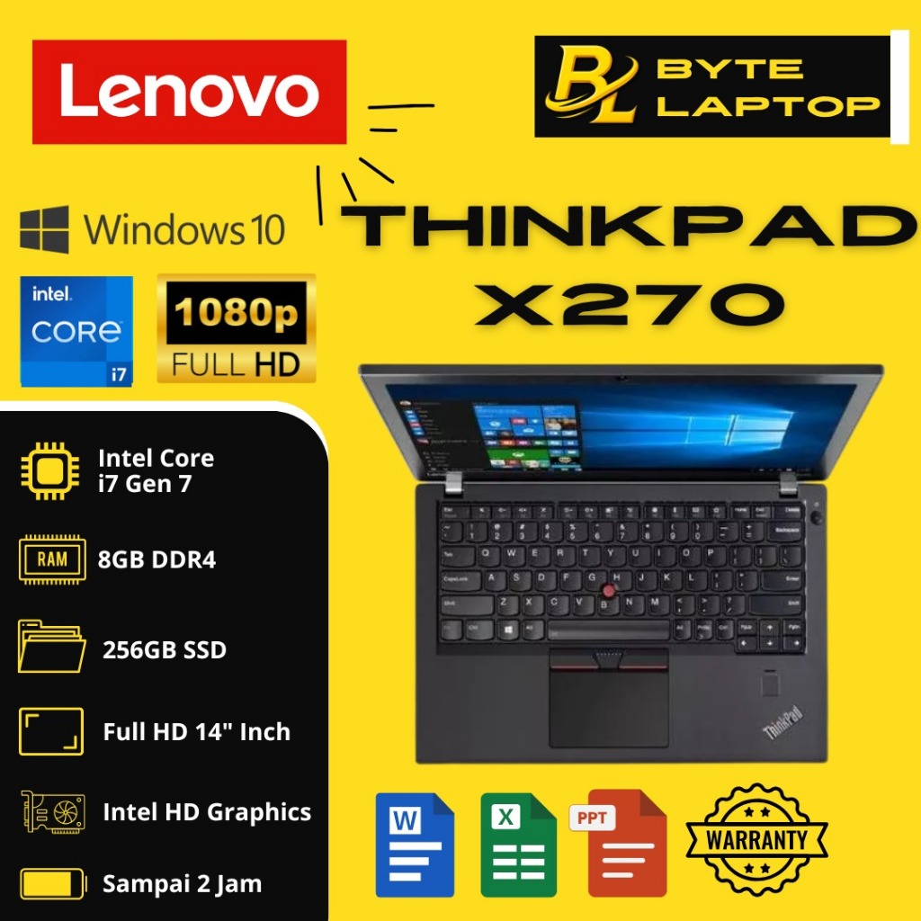 LENOVO THINKPAD X270 I5-GEN 6/7 HARGA TERMURAH KUALITAS GRADE A