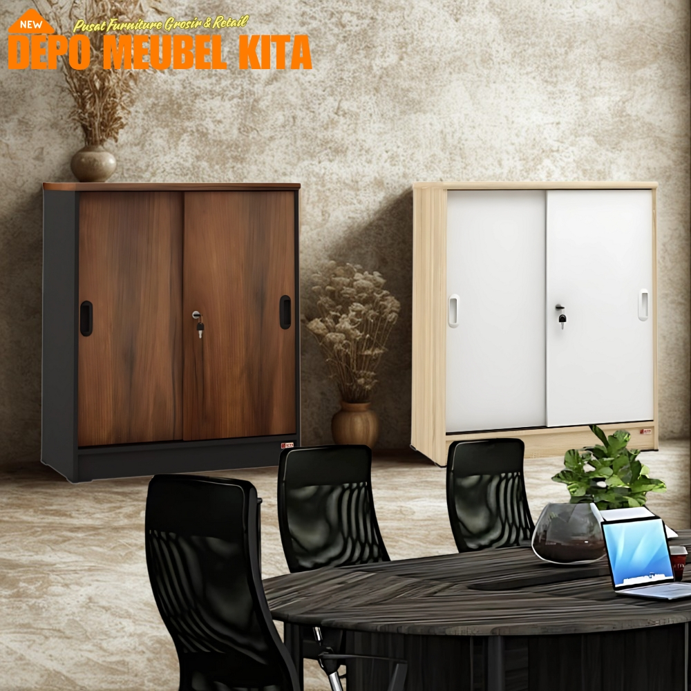 ACTIV GALANT SL 80 (Lemari Arsip Kabinet / Lemari Serbaguna / Lemari Kantor Pintu Sliding Minimalis)