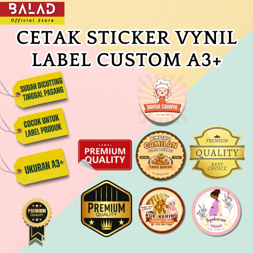 

Cetak Stiker Vinyl A3+ Cutting Putus Die Cut / Cetak Stiker Sourvenir