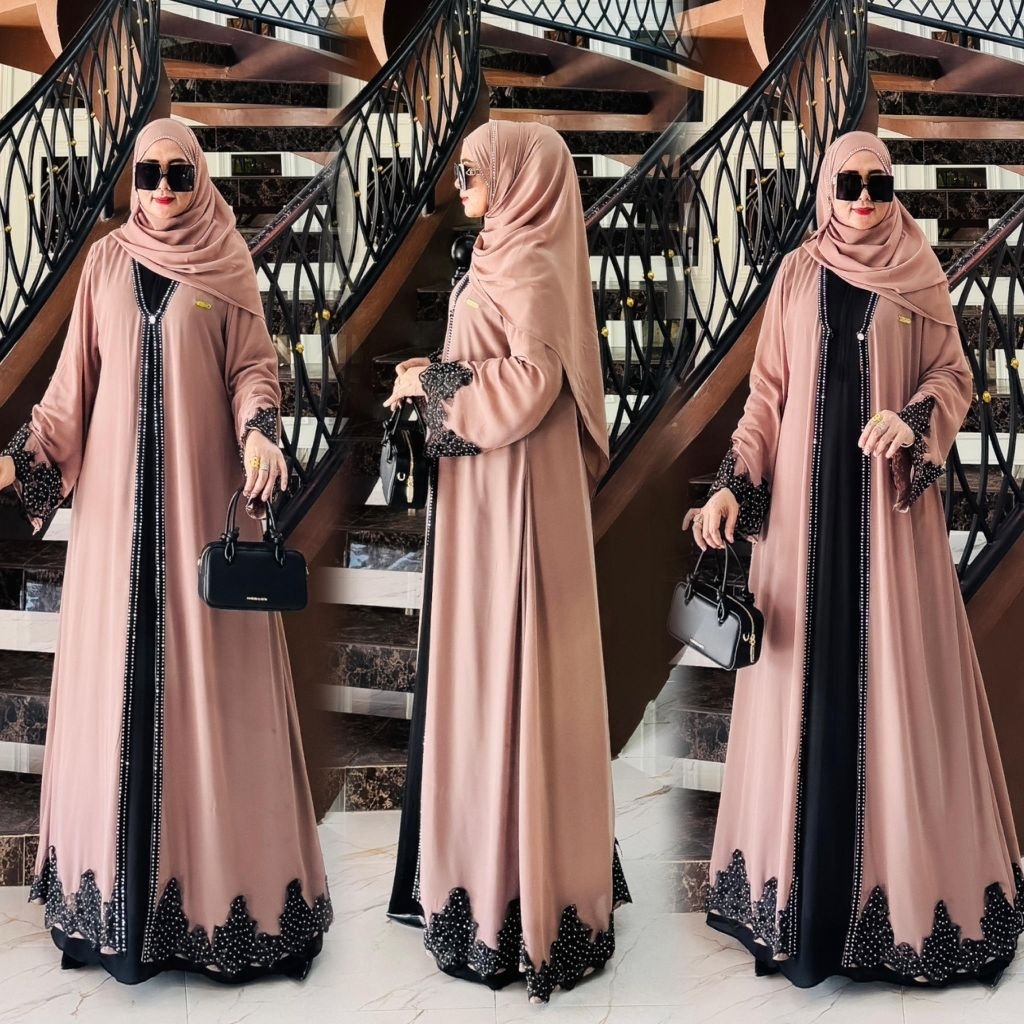 *READYY*ABAYA RAUDHA SET PASHMINA*GAMIS ABAYA RENDA//ABAYA BESELER NEW