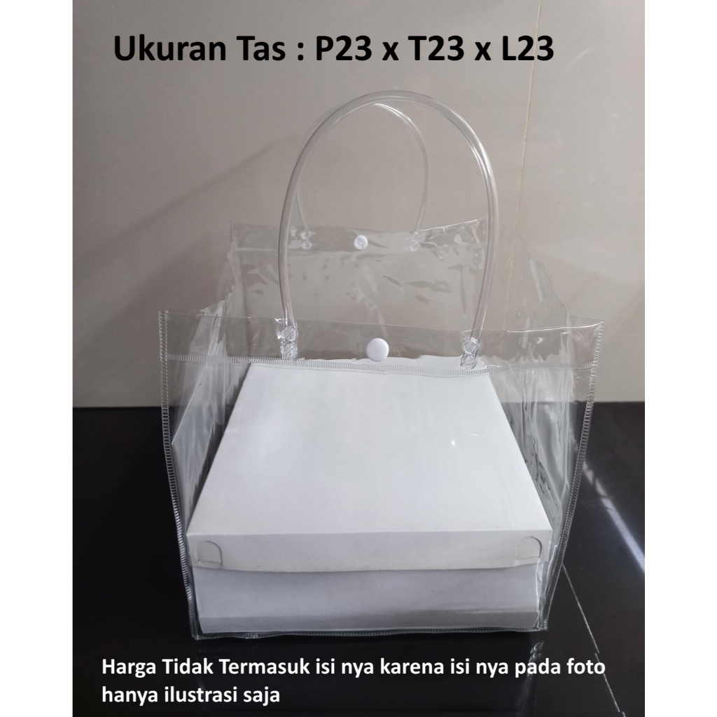 

Tas Plastik Mika PVC Polos | Kantong Mika PVC | Goodie Bag | Tas Hampers | Tas Hadiah| Tas Souvenir Transparant Bening