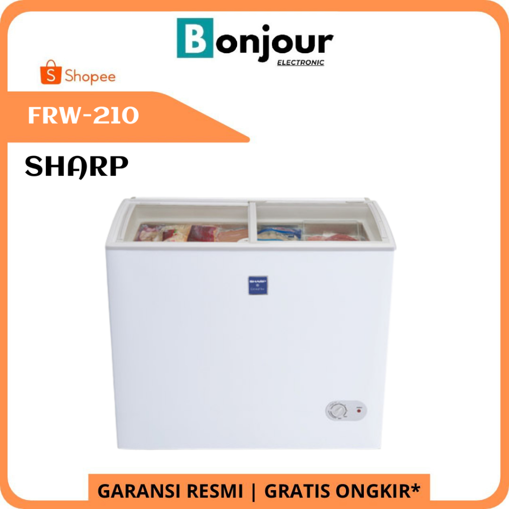 Sharp FRW-210 Chest Freezer Sliding Type Cover 200 Liter Sharp FRW210