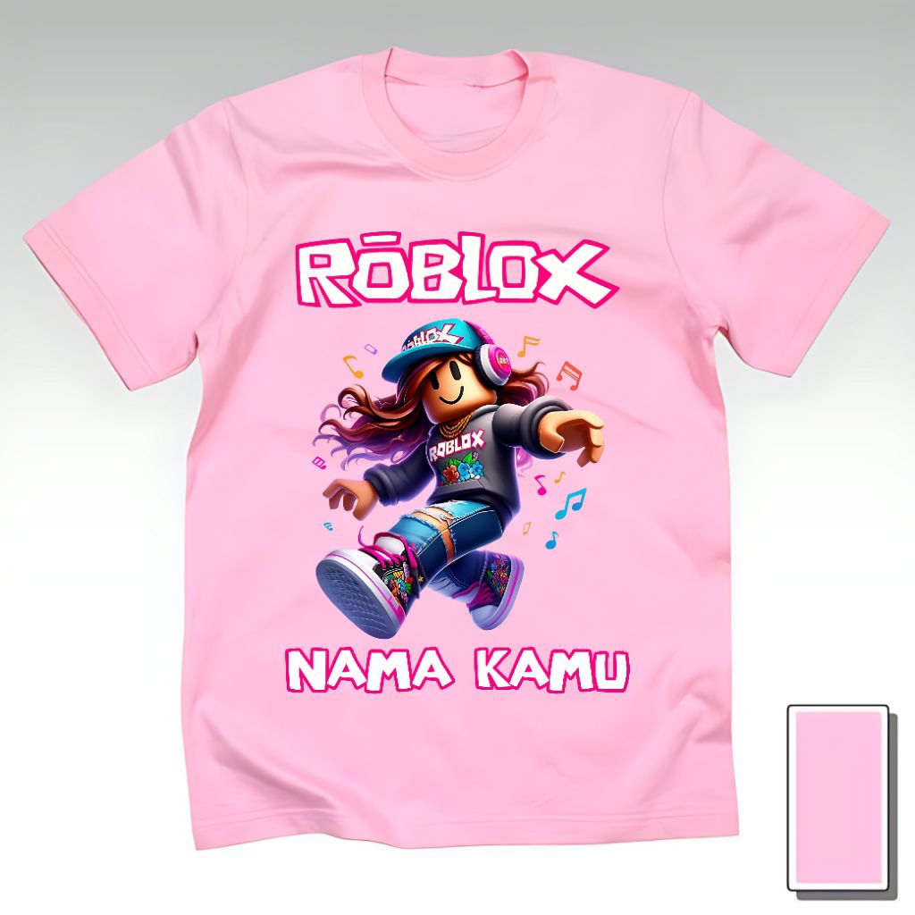 Kaos Baju Tshirt Cewek Perempuan Unisex Anak Dewasa Karakter Roblox Roblox Lady Cute Lucu 3D Free Ta