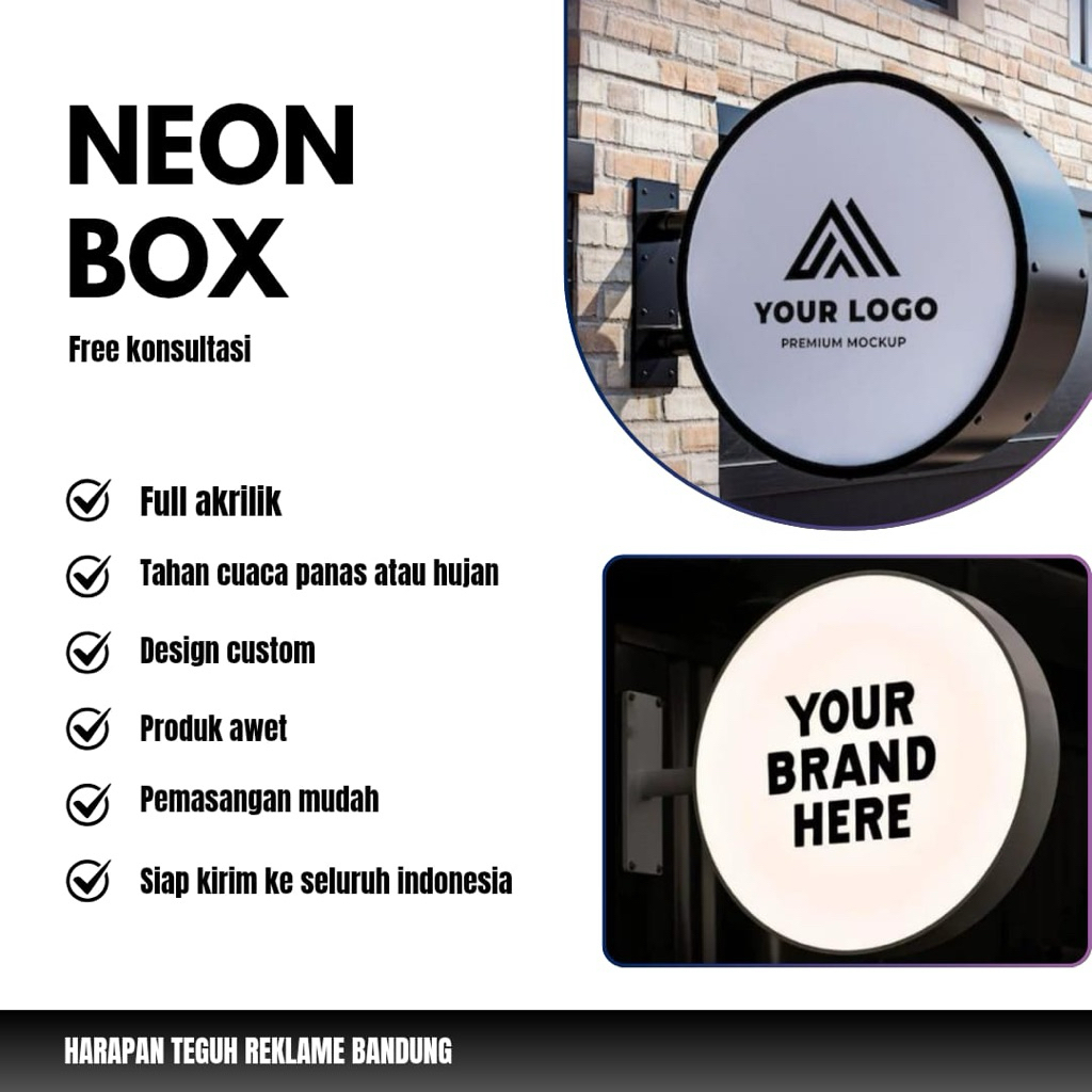 NEON BOX BULAT 2 SISI MENYALA