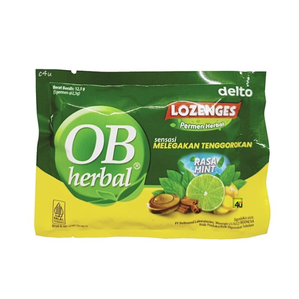 

JUAL PER 3 BUNGKUS - Permen Herbal OB Herbal Lozenges Sachet isi 5 butir