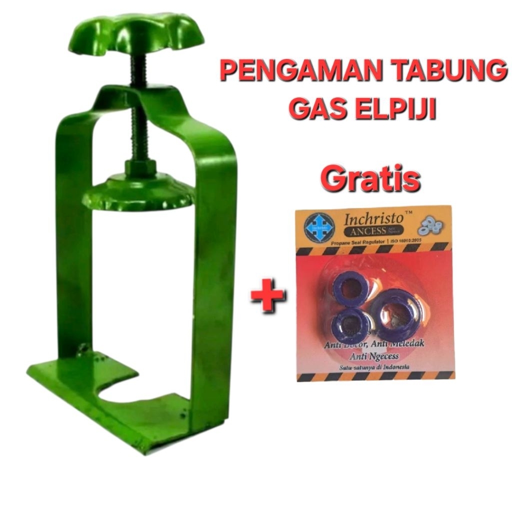 Pengaman atau pengunci regulator tabung gas elpiji grartis seal regulator inchristo