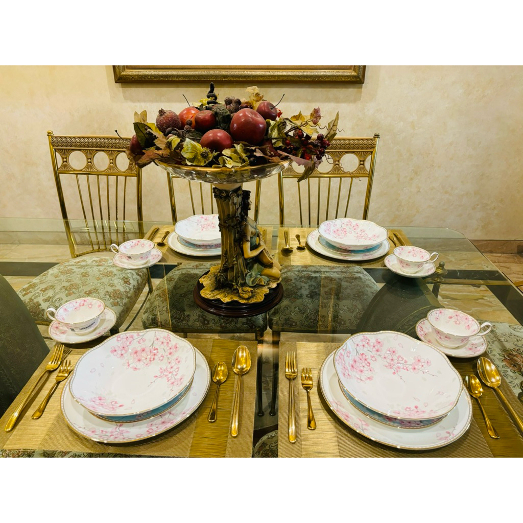 Dinner Set Wedgwood Spring Blossom Mewah Cantik Piring Makan Set