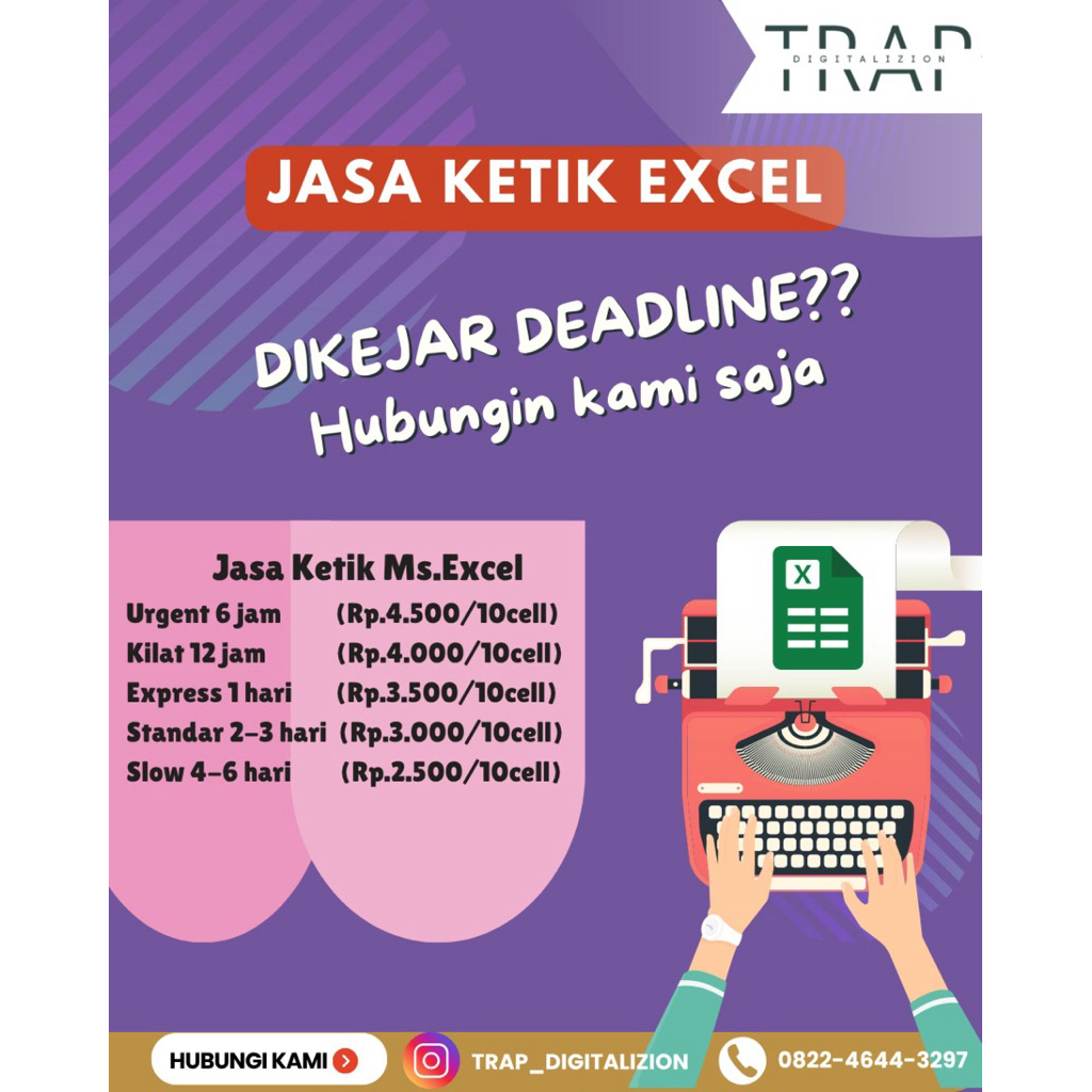 Jasa Ketik Ms.Excel