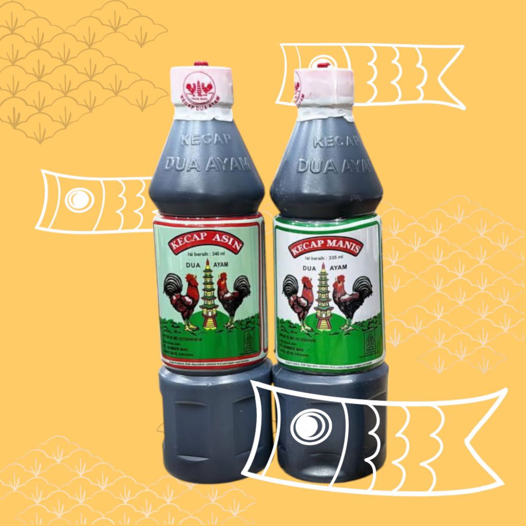 

Kecap Manis | Kecap Asin cap Dua Ayam 335ml Halal