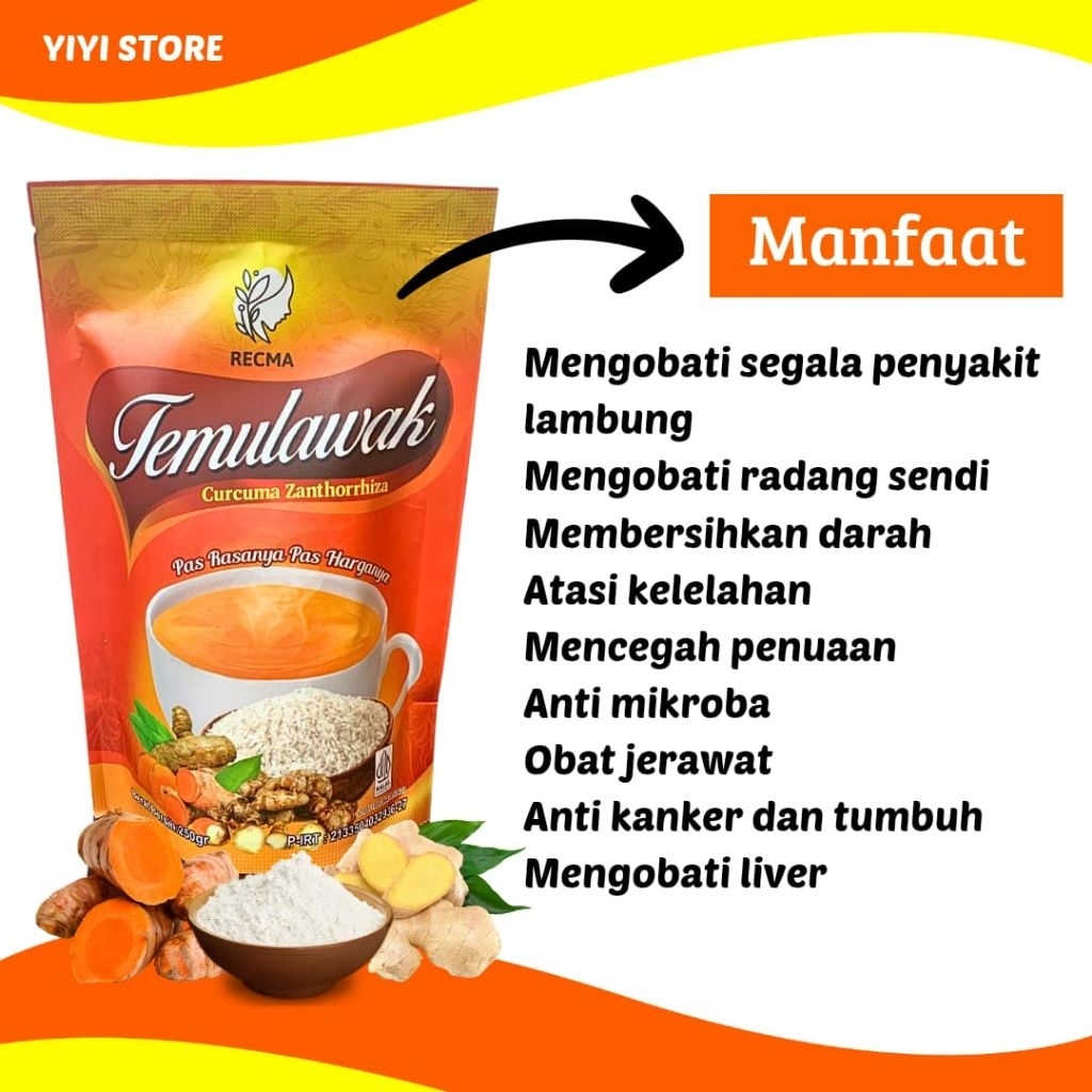 

TEMULAWAK INSTAN 250gr AMPUH ATASI SEMUA MASALAH LAMBUNG DAN LIVER GERD ASAM LAMBUNG