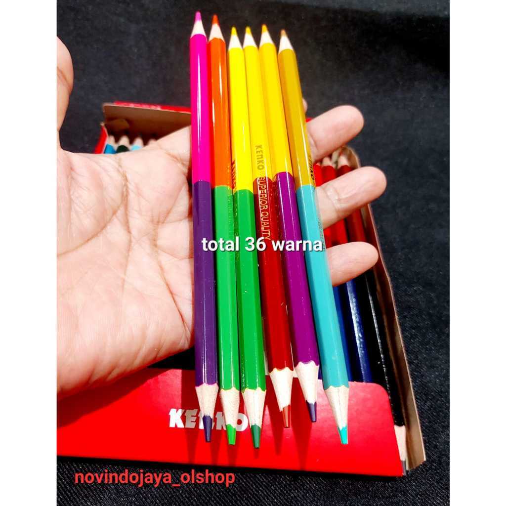 

PENSIL WARNA KENKO BI COLOR 18/36 WARNA CP-18FBC TERMURAH GROSIR 12PCS