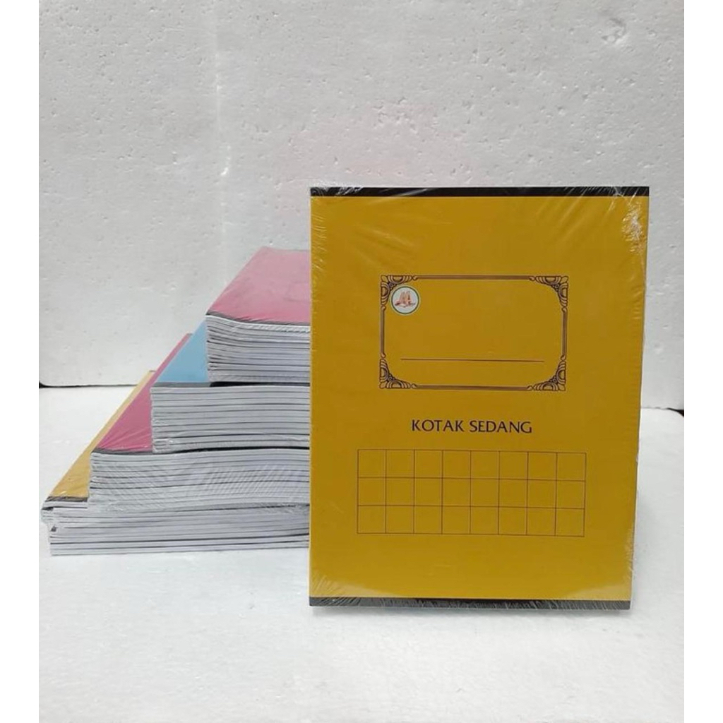 

BUKU TULIS MANDARIN/ABJAD KOTAK SEDANG/MERK AA/1 PAK 10 buku/1 dus 32 pak@10 bk/38 lembar/ warna udah mix